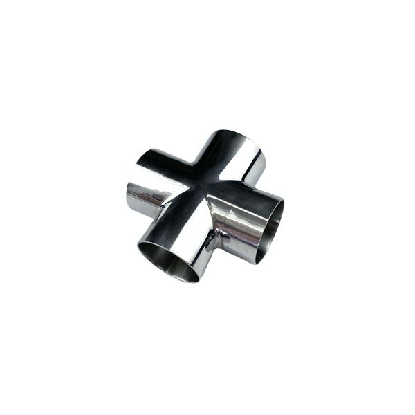 conector transversal da maneira de aço inoxidável sanitária da solda de extremidade 4 do encaixe de tubulação de SS304/316L