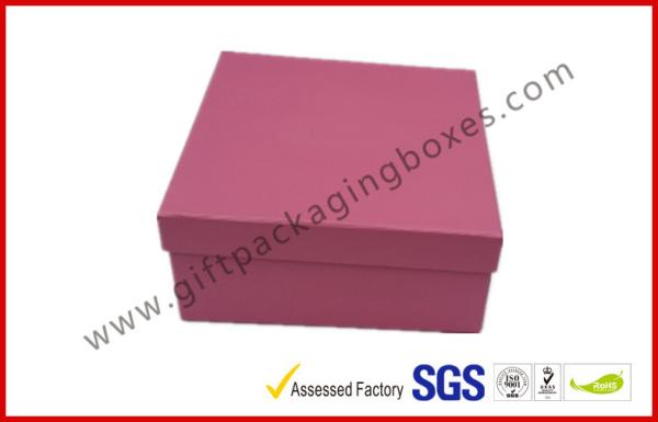 Rigid Luxury Pink Gift Boxes Matt Lamination , jewelry gift boxes