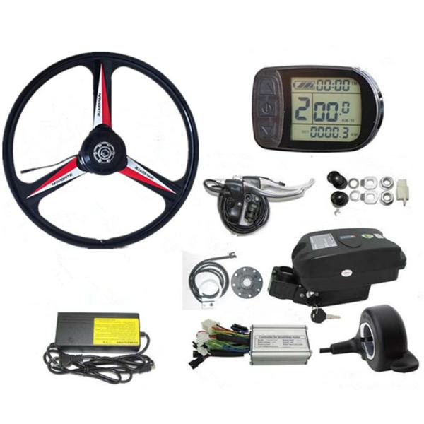 36V 48V Motor Electric Bicycle Kit Oil Brake 20 Inch 26 Inch Integrated Wheel