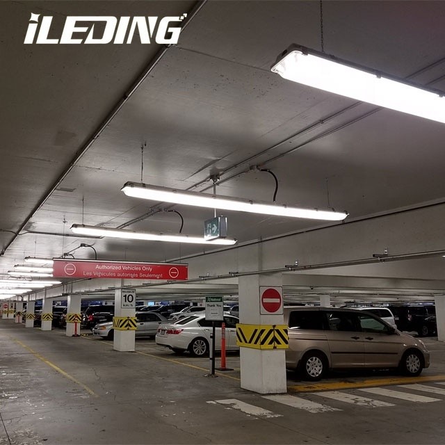 80 CRI 100W 8ft LED Vapor Tight Garage Light Fixture Waterproof Tri proof Light Fixture