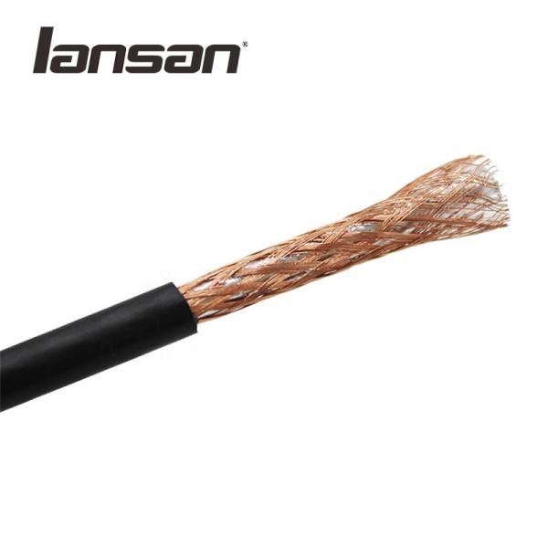 Скрепленный кабель ТВ куртки PVC RG6 фольги AL CCS коаксиальный