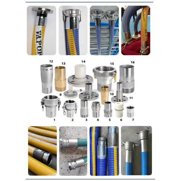 Résistance aux produits chimiques Résistance à la corrosion Résistance aux produits chimiques tuyau d'aspiration tuyau de livraison Industrie tuyau en caoutchouc flexible composite