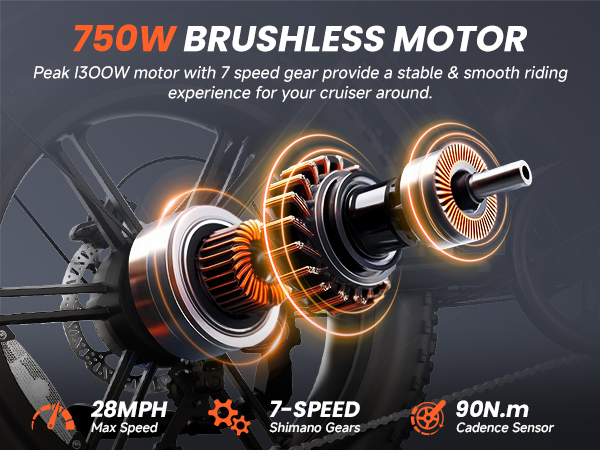 EU US Stock Electric Bicycle Mountain Road Ebike 48V 15Ah 750W V8 4.0 Fat Tire Hydraulic Brake Ebike Electric Cruiser Bike