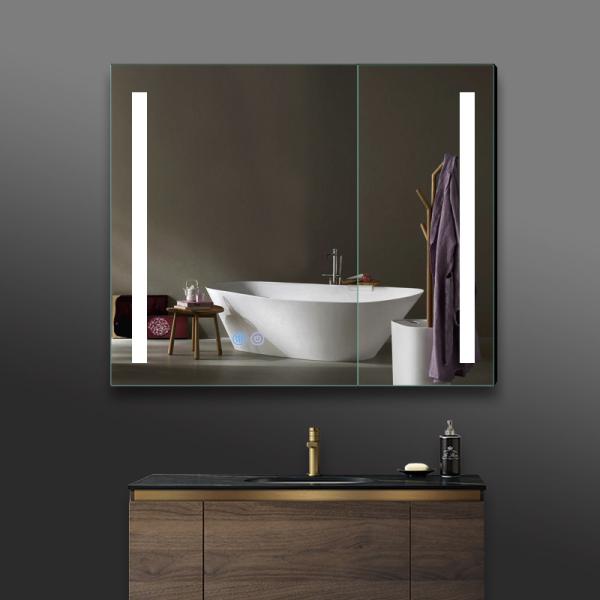 3000K LED Medicine Cabinet Square Wall Mounted Mirror Cabinet Customized