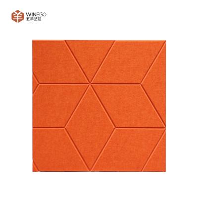 Aesthetics V-Grooved Polyester Acoustic Panel For Cinema Wall