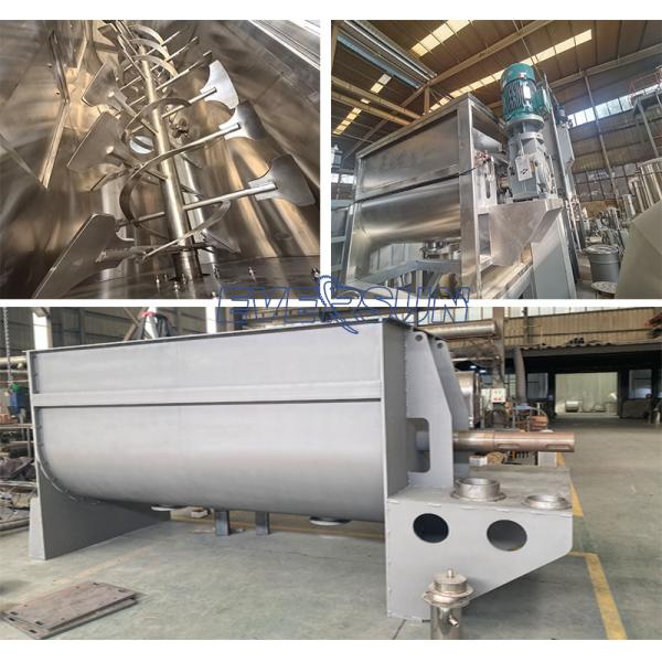 Fully Automatic Electric Heating Sealed Stainless Steel Horizontal Ribbon Mixer