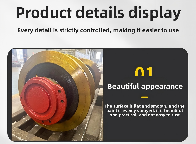 Forged Alloy Steel Single Flange Crane Wheel with Precision CNC Machining and Heat-Treated for Gantry Cranes