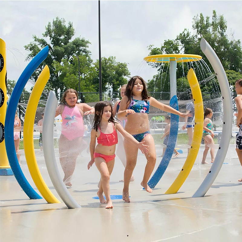 Joyful water Play Features Aqua Water Park Water Play Corridor  Accessories Sprinkling  SS304 Fiberglass Commercial Splash Pads