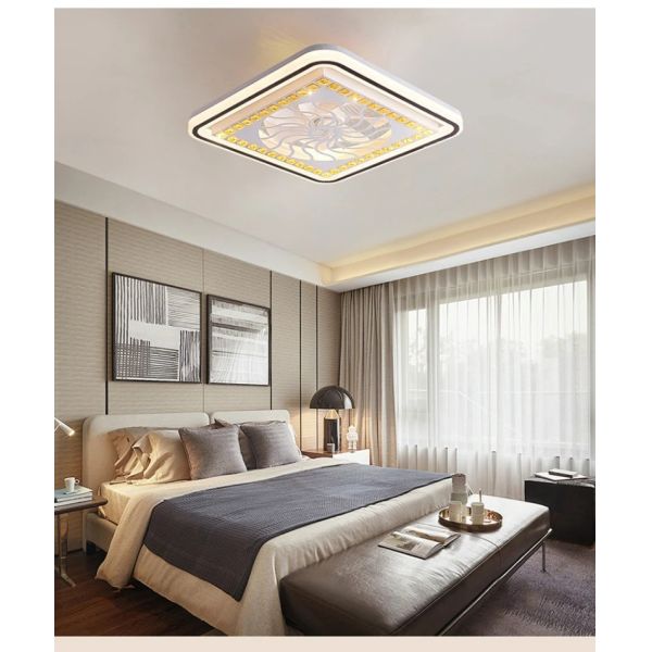 Restaurant Nordic Living Room Bedroom Ceiling Light 220V 110V Led Electric Fan Light (WH-CLL-68)