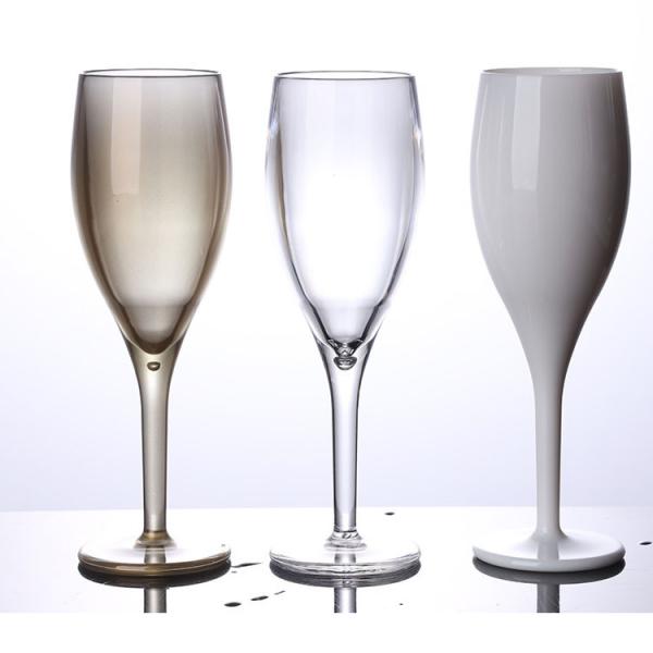 2.5oz Small SAN Plastic Biodegradable Champagne Flutes Glasses 70ml