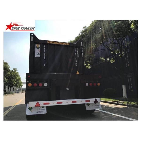 3 Axles 40ft Tipping Skeletal Container Trailer Chassis For Container Dump Discharge