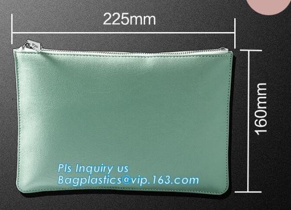 Document Bag with Zipper Storage Holder for Papers Stationery Student Gift, Customized stand up zipper plastic bag