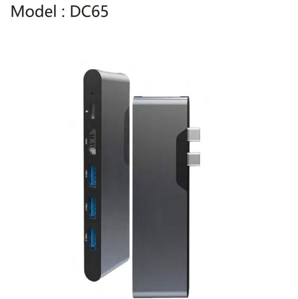 Adaptateur LAN USB de type C Hub 4 en 2 avec 3 ports USB 3.0 et interface LAN RJ45 Gigabit