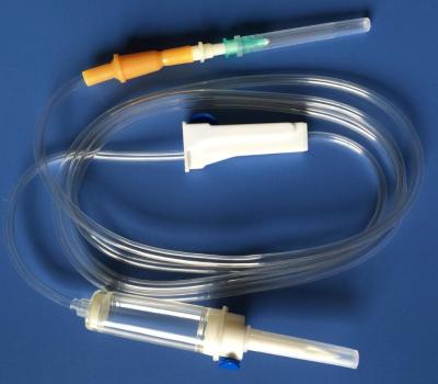 EO Sterilization 10G-34G Needle Gauge Gravity Transfusion Set IV Infusion Set With 5um Filter