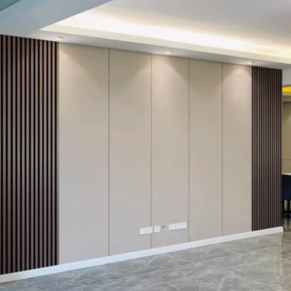 Plastic Bamboo Wood Fibre Wall Panel For Hotel Interior Decoration