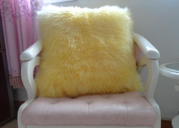 O dobro do coxim de Seat do Lambswool da pele de carneiro do Shearling tomou partido para a cama/sofá decorativos