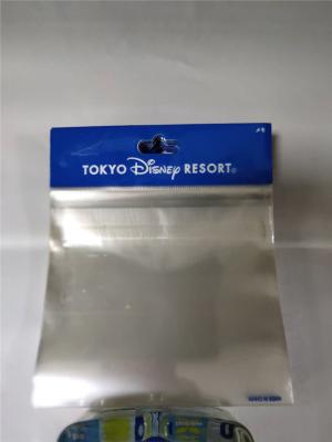 Portable Clear OPP Card Head Bag SGS Certificated With Self Adhesive Tape