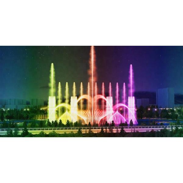 Fuente rotatoria del baile de la música de la charca del rectángulo de la boca del oscilación cruzado