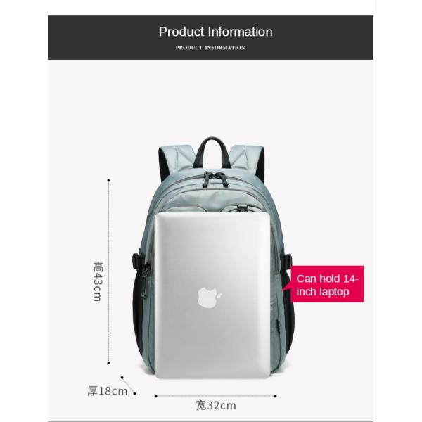 OEM ODM Large Capacity Laptop Backpack Travel Fashion Backpack 0.86kg
