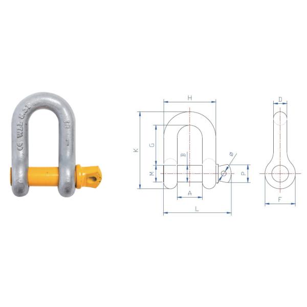 VOULEZ les dispositifs d'accrochage de large de corps de 8,5 tonnes, dispositif d'accrochage de Pin D de vis de 1 pouce