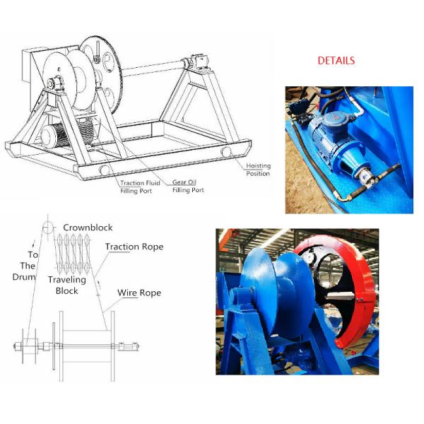 Hydraulic Wireline Spooler Solids Control Equipment DSJ15-Y
