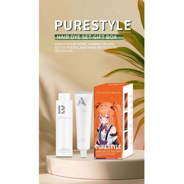 100ml*2 Permanent Hair Dye Set Herbal Formula Harmless Non Irritating for Home OEM Hair Color Manufacturer Supply