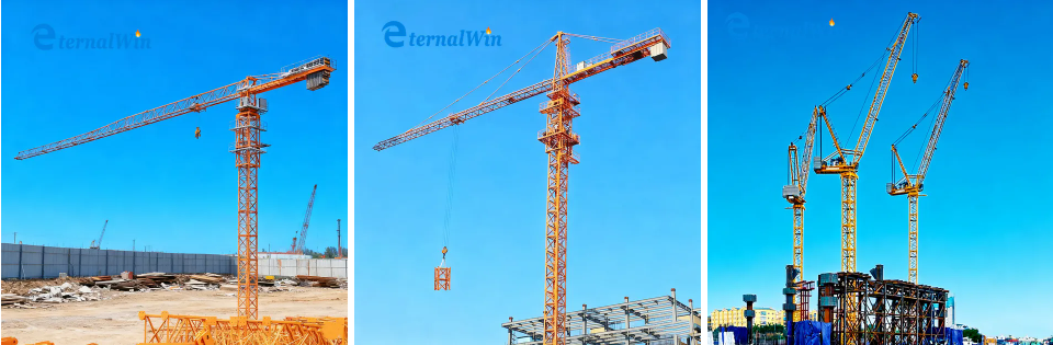 Self-erecting Hammerhead Tower Crane with Overload Protection and Remote Control for Construction Sites