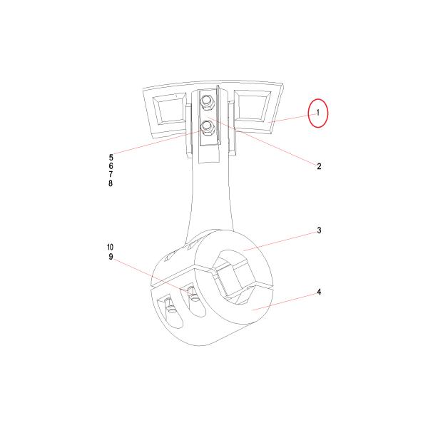 11336325 A820499000112 Batching Plant Parts Blade JS1000.7.2-1B For SANY HZS60 HZS90 HZS120