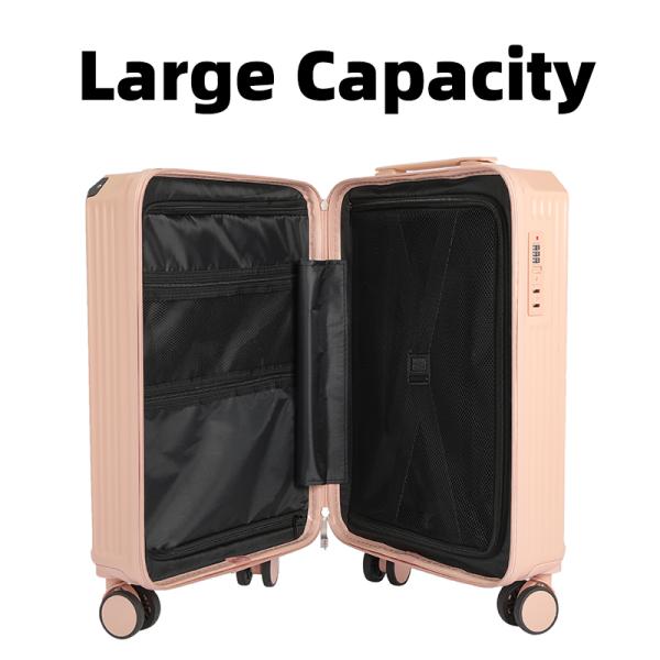 1815 Aluminum alloy trolley suitcase  20/24/28 Large Black heavy-duty spinner Luggage suitcase set with TSA Lock,carry on suitcase,hard shell luggage cases