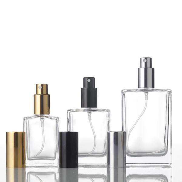 15ml 30ml 50ml 100ml Customized Logo Refillable Empty Black Perfume Bottle with Box Glass Body Alu Sprayer