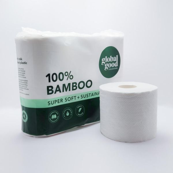 High quality luxury excellent 3 Ply white color Natural Bamboo Pulp eco toilet paper