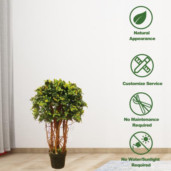 Boxwood Tree With Multi Trunks Artificial Boxwood Tree For Indoor Decoration