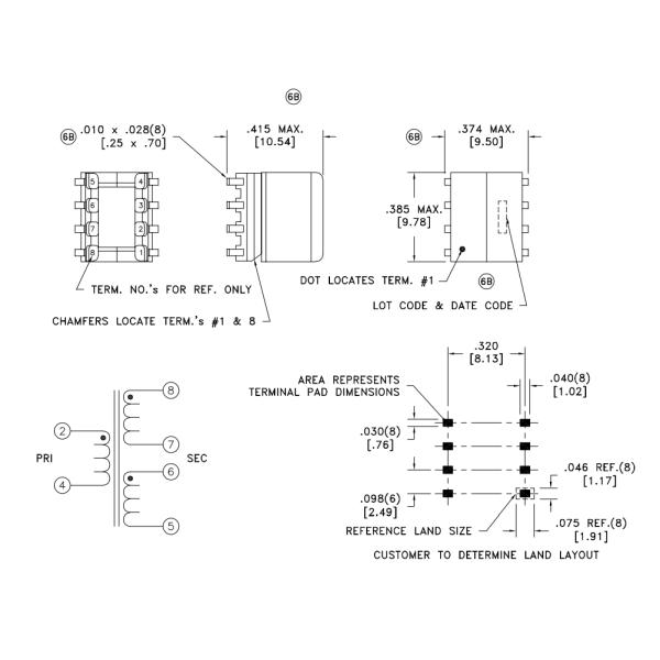 750311780 IBTI isolaram Buck Transformers For controle de processos