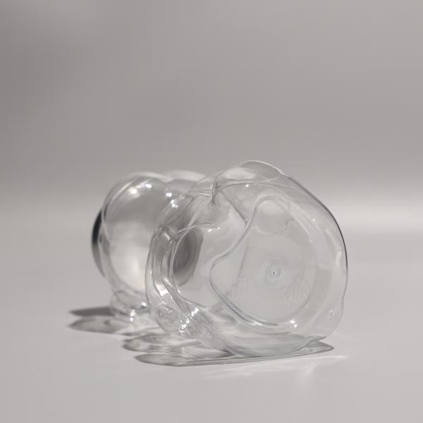 Garrafas de PET de plástico sem BPA de alta durabilidade com forma personalizada para suco