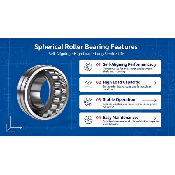 High Speed Spherical Roller Bearing 23126CC/W33 3053726 130*210*64mm Wind Turbine Bearing