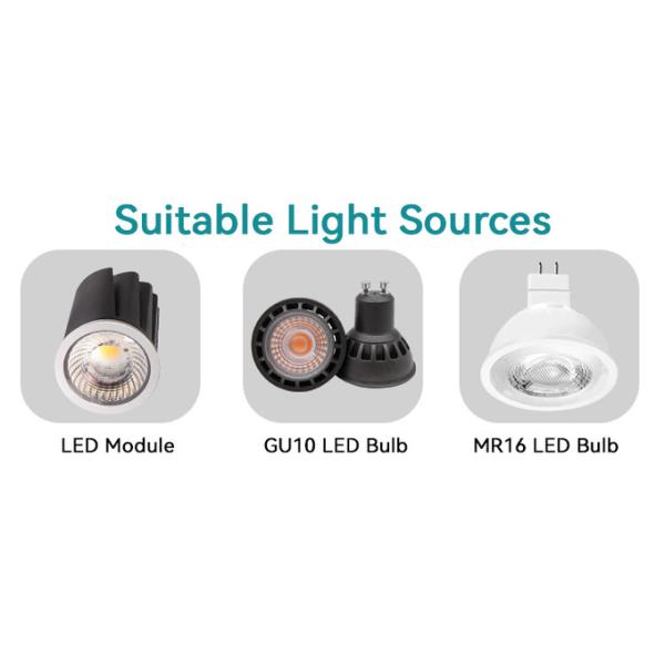 Commercial Lighting DIY Recessed Spotlight With Deep Anti-Glare Design Aluminum Material