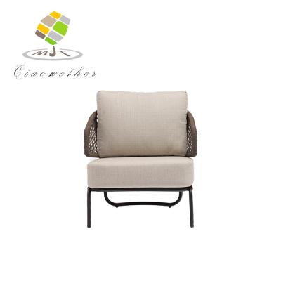 Design moderne de luxe canapé d'aluminium extérieur fauteuil de jardin en rotin