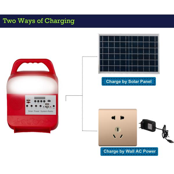 Home Portable Solar Light Kit Led Lighting System With Bluetooth