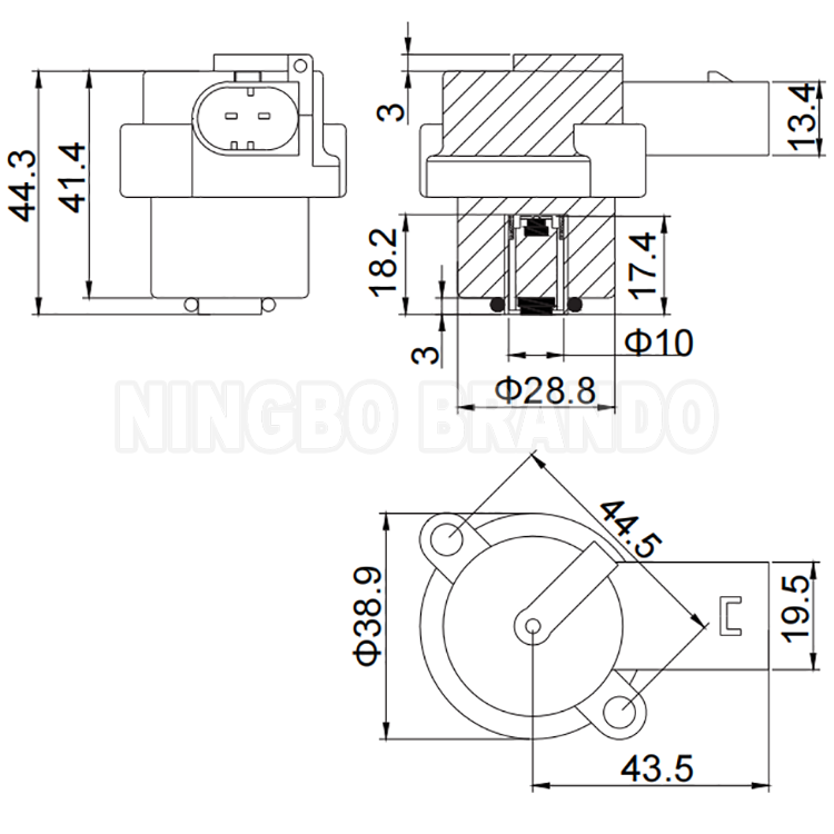 12VDC 4Z01015200 Solenoid Coil for Air Suspension Pump Compressor