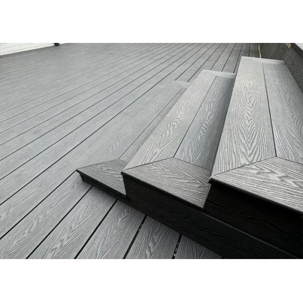 140*23mm Weatherproof WPC Decking Panel Co Extruded UV Resistant