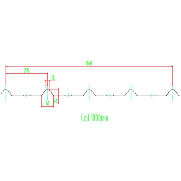 840 Roof Tile Roll Forming Machine Cr12mov 0.3-0.9mm Rolling Galvanization Thickness