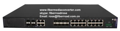 16×10/100/1000M Base-TX to 8×Gigabit SFP with 4×Gigabit SFP/RJ45 Combo  Managed Industrial Fiber Switch (1U Rack)   W