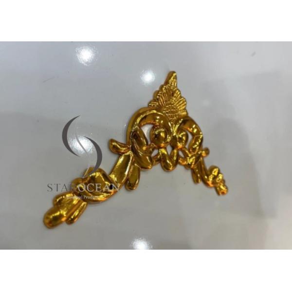 24K Gold Plastic Coffin Hardware Decoration Funeral Accessories Products PF07