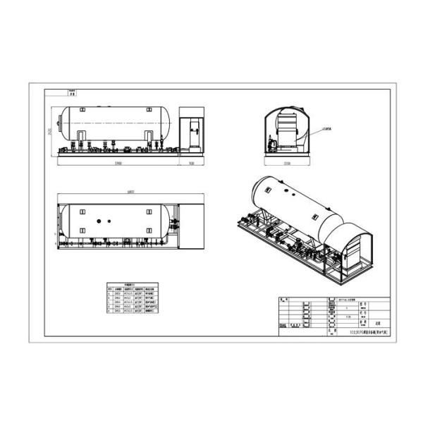 10000L LPG Filling Skid / LPG Storage Tanker For Liquefied Petroleum Gas