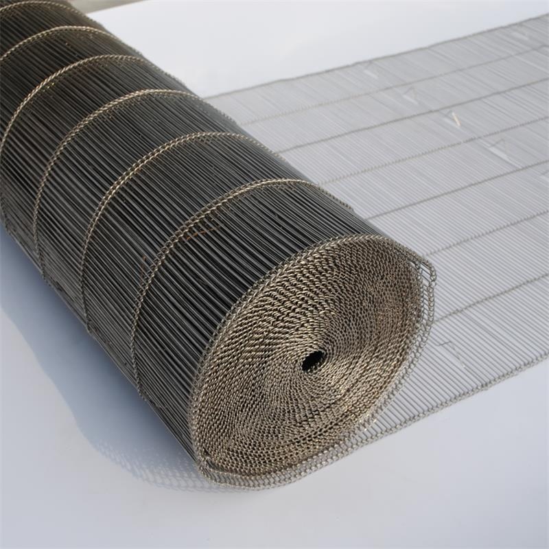 Wire Mesh Conveyor Belt chain driven metal mesh belt with conventional weave offering unobstructed openings for product transfer