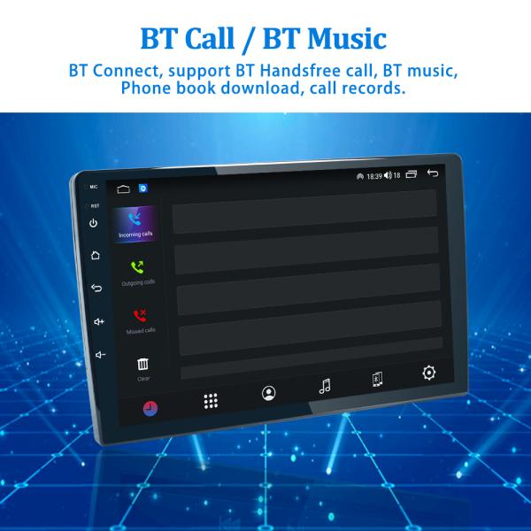 Android Auto 10.0 Car Radio TS18 Double Stereo with GPS Navigation and FM Transmitter