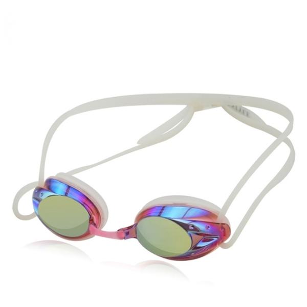 UV Protected Mirrored Women's Triathlon Goggles Full Silicone Head