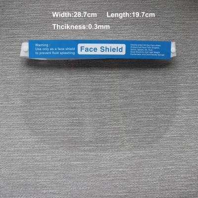 Head Wearing Clear Plastic Face Shield Et Film Anti Fog Splash Protection