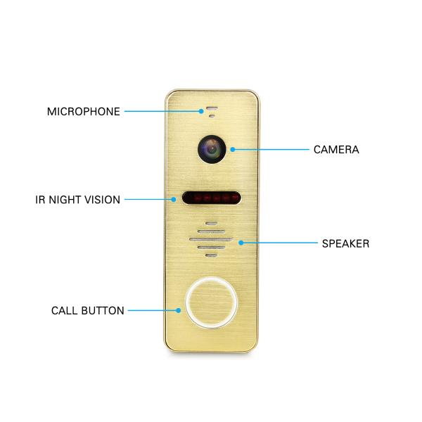 1080P Waterproof Wire Doorbell Video door phone multi family video intercom with record function