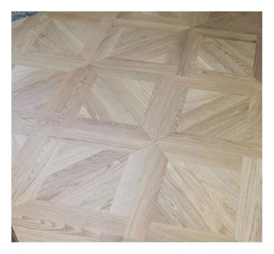 Bespoke Pattern Oak Versailles Engineered Flooring, No Bevel, Natural Vanished